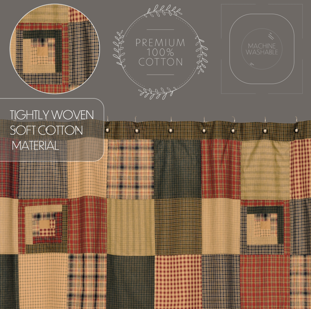 Tea Cabin Shower Curtain - 72"x72" by VHC Brands