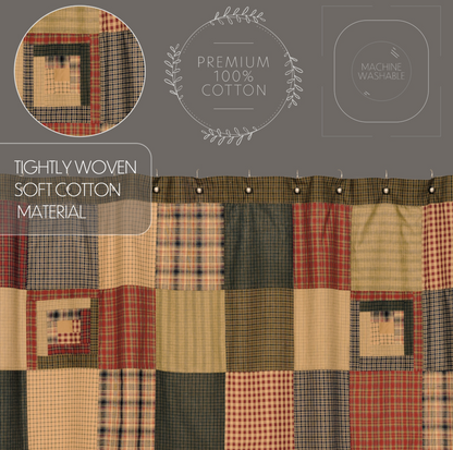 Tea Cabin Shower Curtain - 72"x72" by VHC Brands