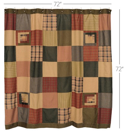 Tea Cabin Shower Curtain - 72"x72" by VHC Brands
