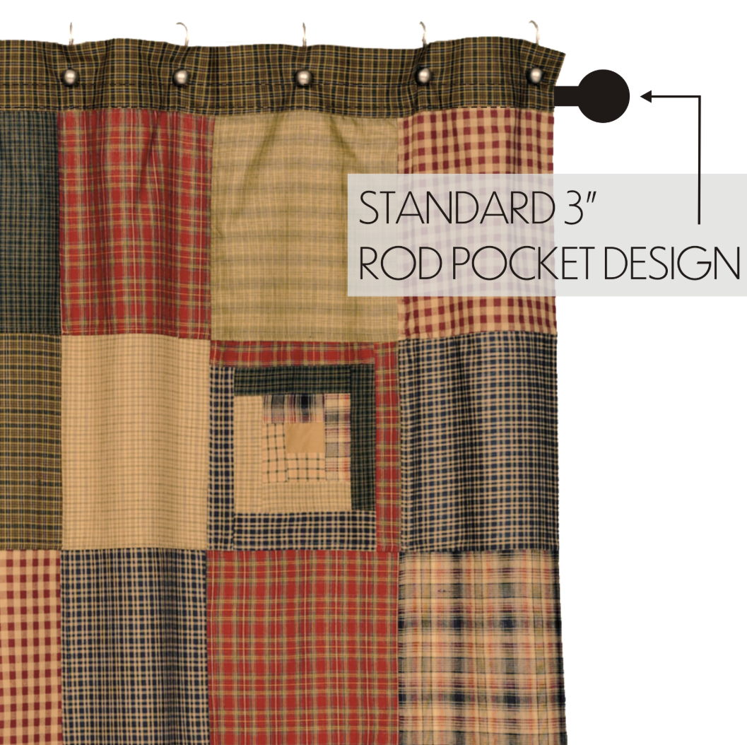 Tea Cabin Shower Curtain - 72"x72" by VHC Brands