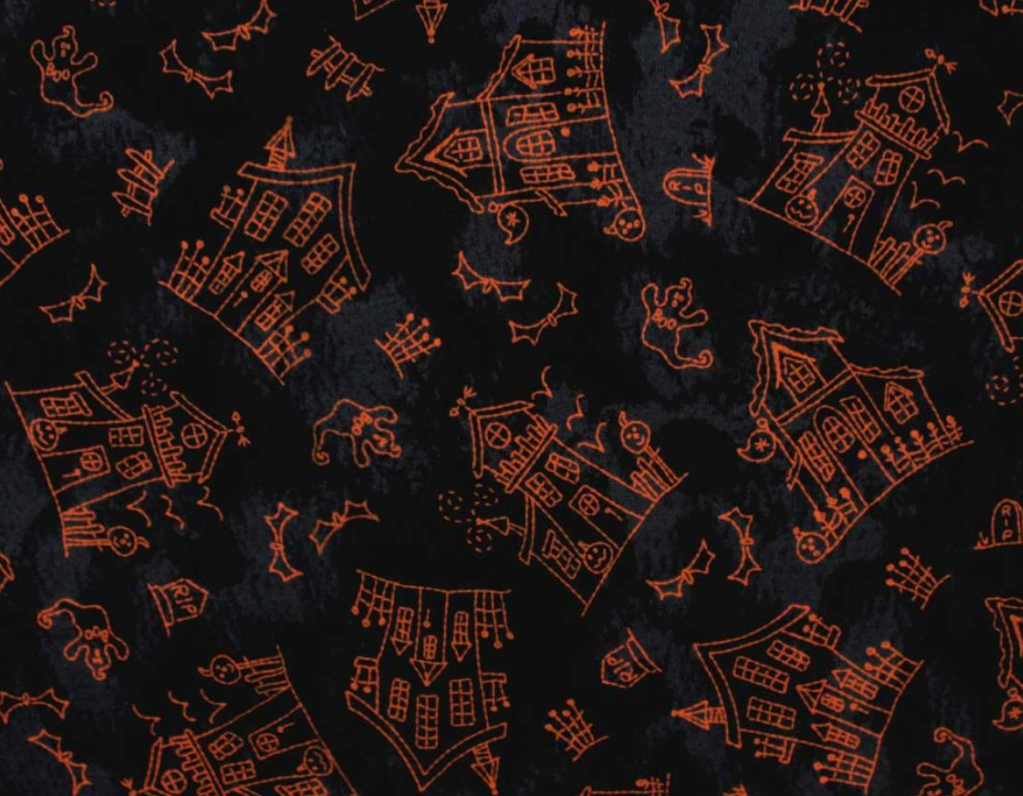 Spooky Stitches by Maywood Studio (10870J) Spooky House-Black