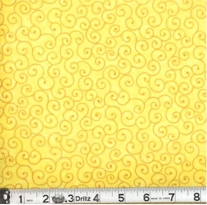 Tilt-A-Whirl Yellow from MDG Fabric by the Yard