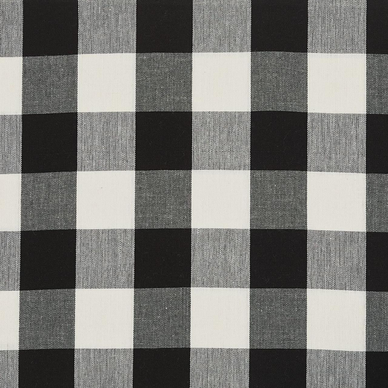 Wicklow Check Black & Cream (white) Valance 60" x 20"