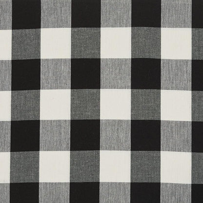 Wicklow Check Black & Cream (white) Valance 60" x 20"
