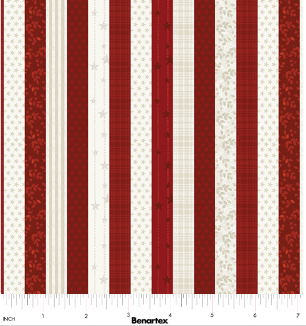American Valor Patriotic Stripe Red Fabric