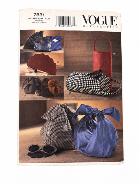 Vogue Accessories 7531 Vintage Bags sewing pattern front cover