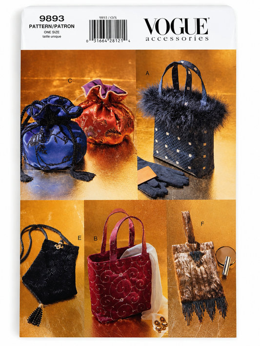 Vogue 9893 Handbag & Purse Sewing Pattern