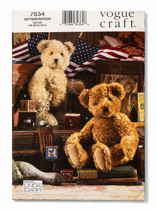 Vogue Craft pattern cover with teddy bears and American flags