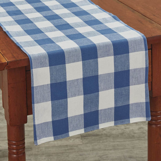 Park Designs Wicklow Check China Blue Table Runner